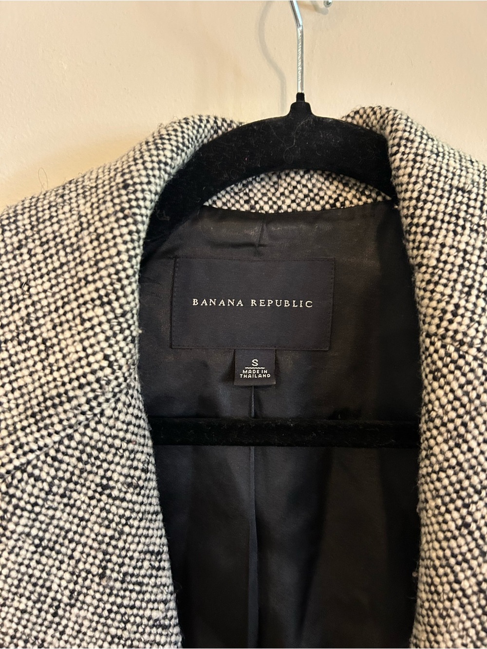 Banana Republic Gray Herringbone Pea Coat - Picture 6 of 11